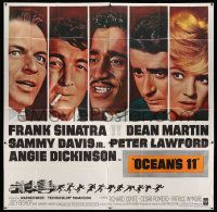 3g135 OCEAN'S 11 6sh '60 Sinatra, Martin, Davis Jr., Dickinson, Lawford, Rat Pack classic, rare!