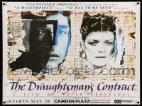 3g183 DRAUGHTSMAN'S CONTRACT advance British quad R94 Peter Greenaway, different art by Kruddart!