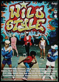 3g196 WILD STYLE English double crown R90s different photographic image of breakdancers + graffiti