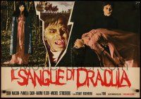 3g236 LAKE OF DRACULA Italian photobusta '71 Noroi no yakata: Chi o su me, Japanese vampires!