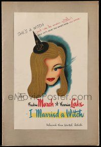 3g071 I MARRIED A WITCH pressbook '42 special tipped in cover w/ sexy Veronica Lake!