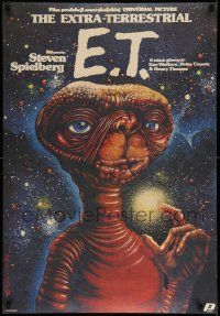 3g287 E.T. THE EXTRA TERRESTRIAL Polish 26x38 '84 Steven Spielberg classic, different Erol art!
