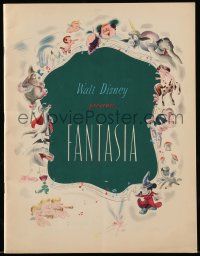 3g114 FANTASIA souvenir program book + ultra rare promo brochure '42 Disney, sent to exhibitors!