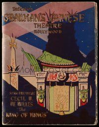 3g113 KING OF KINGS souvenir program book '27 Opening Night at Grauman's Chinese Theatre!