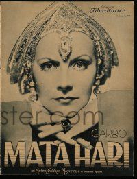 3g082 MATA HARI German program '32 Greta Garbo, Ramon Novarro, Lionel Barrymore, different images!