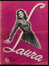 3g072 LAURA pressbook '44 Dana Andrews, Gene Tierney & Vincent Price, Otto Preminger classic noir!