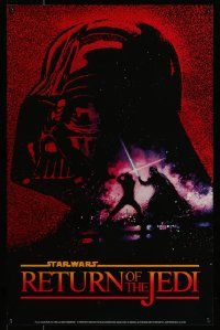 3h238 RETURN OF THE JEDI 22x34 commercial poster '83 Revenge art of Darth Vader by Drew Struzan!