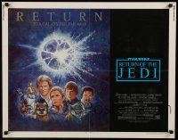 3h109 RETURN OF THE JEDI 1/2sh R85 George Lucas classic, Mark Hamill, Ford, Tom Jung art!