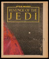 3h359 RETURN OF THE JEDI newspaper supplement '82 Revenge of the Jedi, McQuarrie art centerfold!