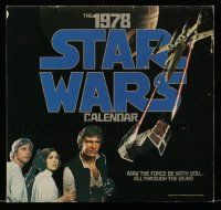 3h352 STAR WARS wall calendar '78 George Lucas sci-fi classic, many great images!
