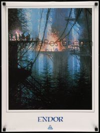3h245 STAR TOURS 18x24 special '86 Walt Disney & Star Wars, Endor, treetop Ewok village!