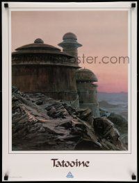 3h243 STAR TOURS 18x24 special '86 Star Wars and Disney, fake travel poster, Tatooine!