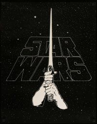 3h200 STAR WARS bootleg 22x28 special '77 George Lucas' sci-fi classic, art of hands & lightsaber!