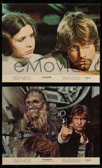 3h425 STAR WARS 8 8x10 mini LCs '77 Luke, Leia, Han, Chewbacca, Obi-Wan, C-3PO, NSS 77/21-0!