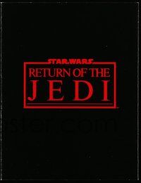 3h406 RETURN OF THE JEDI screening program '83 the complete cast and credits for the movie!