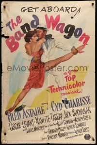 3j067 BAND WAGON 1sh '53 great image of Fred Astaire & sexy Cyd Charisse showing her legs!