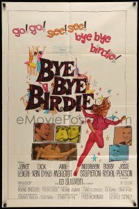 3j137 BYE BYE BIRDIE int'l 1sh '63 cool artwork of sexy Ann-Margret dancing, Dick Van Dyke!