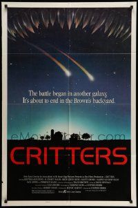 3j191 CRITTERS style B 1sh '86 the battle began in another galaxy and ends on Earth!