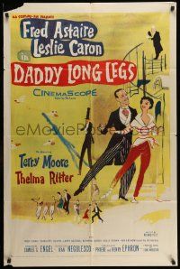 3j199 DADDY LONG LEGS 1sh '55 wonderful art of Fred Astaire dancing with Leslie Caron!