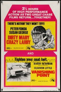 3j237 DIRTY MARY CRAZY LARRY/VANISHING POINT 1sh '75 Peter Fonda, Barry Newman