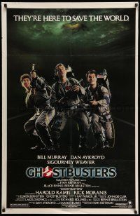 3j346 GHOSTBUSTERS 1sh '84 Bill Murray, Aykroyd & Harold Ramis are here to save the world!