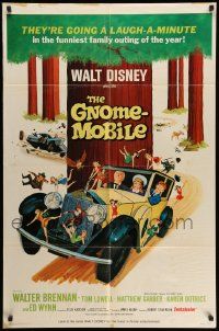3j359 GNOME-MOBILE style A 1sh '67 Walt Disney fantasy, Walter Brennan, Tom Lowell, Matthew Garber