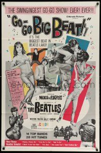 3j364 GO-GO BIGBEAT 1sh '65 The Beatles and other rockers, the swingingest go-go show ever!
