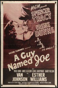 3j390 GUY NAMED JOE 1sh R55 World War II pilot Spencer Tracy loves Irene Dunne after death!