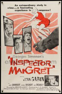 3j443 INSPECTOR MAIGRET 1sh '58 Georges Simenon, French bad girl Annie Girardot!