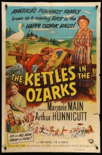 3j471 KETTLES IN THE OZARKS 1sh '56 Marjorie Main as Ma brews up a roaring riot in the hills!