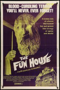 3j494 LAST HOUSE ON DEAD END STREET 1sh '77 evil that had you screaming is back, wacky image!
