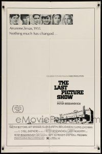 3j499 LAST PICTURE SHOW 1sh '71 Peter Bogdanovich, Jeff Bridges & Cybill Shepherd