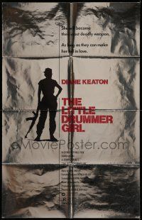 3j515 LITTLE DRUMMER GIRL foil 1sh '84 George Roy Hill directed, Diane Keaton, Klaus Kinski!