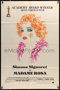 3j536 MADAME ROSA 1sh '78 La vie devant soi, cool artwork of Simone Signoret, French!