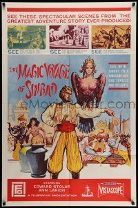 3j538 MAGIC VOYAGE OF SINBAD 1sh '62 Russian fantasy written by Francis Ford Coppola!