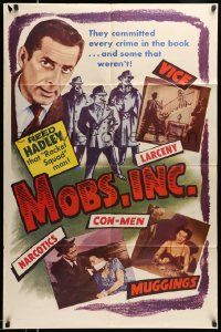 3j583 MOBS, INC. 1sh '56 Reed Hadley, Marjorie Reynolds, vice, narcotics, and more!