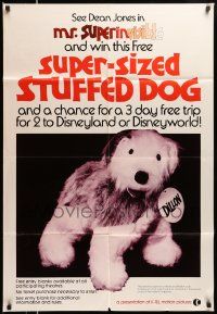 3j594 MR SUPERINVISIBLE 1sh '70 win this cool super-sized stuffed dog and trip to Disneyland!