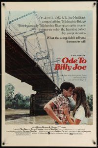 3j637 ODE TO BILLY JOE 1sh '76 Robby Benson & Glynnis O'Connor, movie based on Bobbie Gentry song!