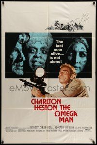 3j643 OMEGA MAN 1sh '71 Charlton Heston is the last man alive & he's not alone, I Am Legend!