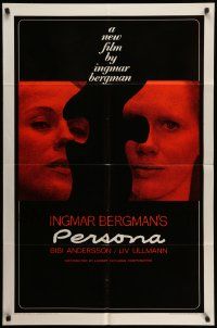 3j666 PERSONA 1sh '67 close up of Liv Ullmann & Bibi Andersson, Ingmar Bergman classic!