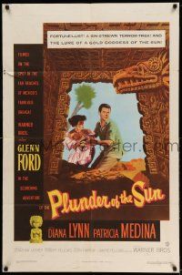 3j678 PLUNDER OF THE SUN 1sh '53 Glenn Ford, Diana Lynn, a sin-strewn terror-trek!