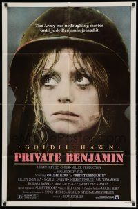 3j689 PRIVATE BENJAMIN 1sh '80 funny image of depressed soldier Goldie Hawn!