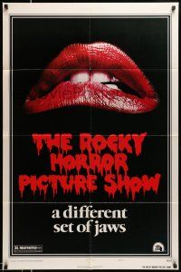3j729 ROCKY HORROR PICTURE SHOW style A 1sh '75 c/u lips image, a different set of jaws!