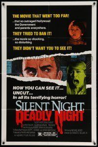 3j777 SILENT NIGHT, DEADLY NIGHT 1sh '84 the movie that went too far, now you can see it uncut!