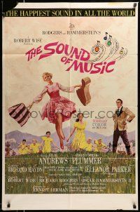 3j802 SOUND OF MUSIC 1sh '65 classic artwork of Julie Andrews by Howard Terpning, pre-awards!