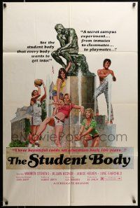 3j840 STUDENT BODY 1sh '76 Warren Stevens, Jillian Kesner, sexy campus experiment!