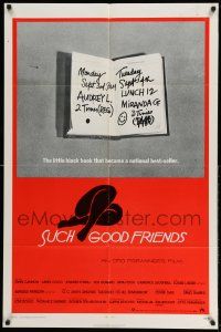 3j841 SUCH GOOD FRIENDS 1sh '72 Otto Preminger, image of little black book, Saul Bass art!