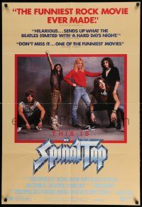 3j882 THIS IS SPINAL TAP 1sh '84 Rob Reiner heavy metal rock & roll cult classic!