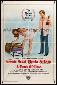 3j910 TOUCH OF CLASS 1sh R79 great Gil Cohen art of George Segal spanking Glenda Jackson!