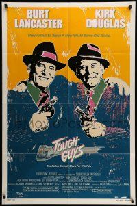 3j911 TOUGH GUYS 1sh '86 great artwork of partners in crime Burt Lancaster & Kirk Douglas!